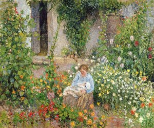 Mother and Child in the Flowers